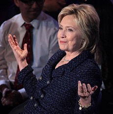 Clinton speaking at the Brown & Black Presidential Forum in Des Moines, Iowa, January 11, 2016.